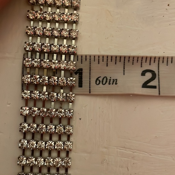 MCM 27” silver tone 6 row w/636 prong set Austrian crystals Tennis necklace - Picture 13 of 14